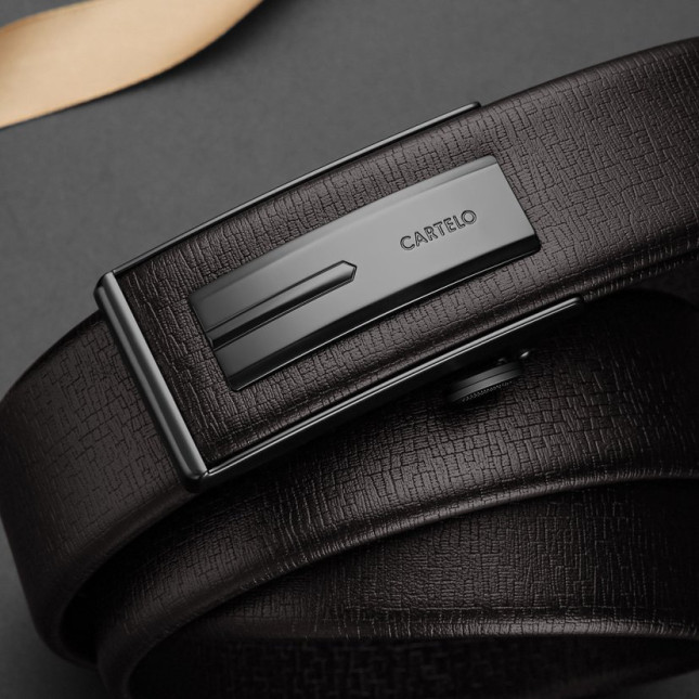 Cartelo Brown Leather Ratchet Belt MTD10911